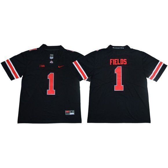 justin fields jersey black